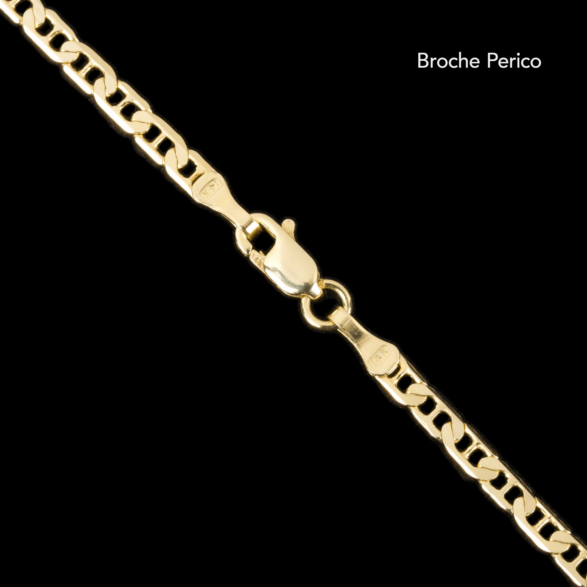 Hammered Anchor 3mm (Solid Gold) Chain