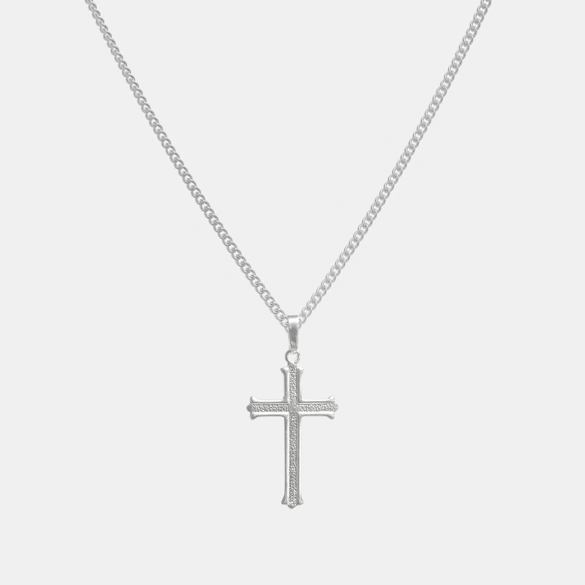 Bold Cross (Silver) Necklace 