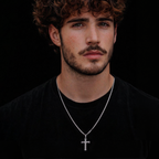 Bold Silver Cross Necklace