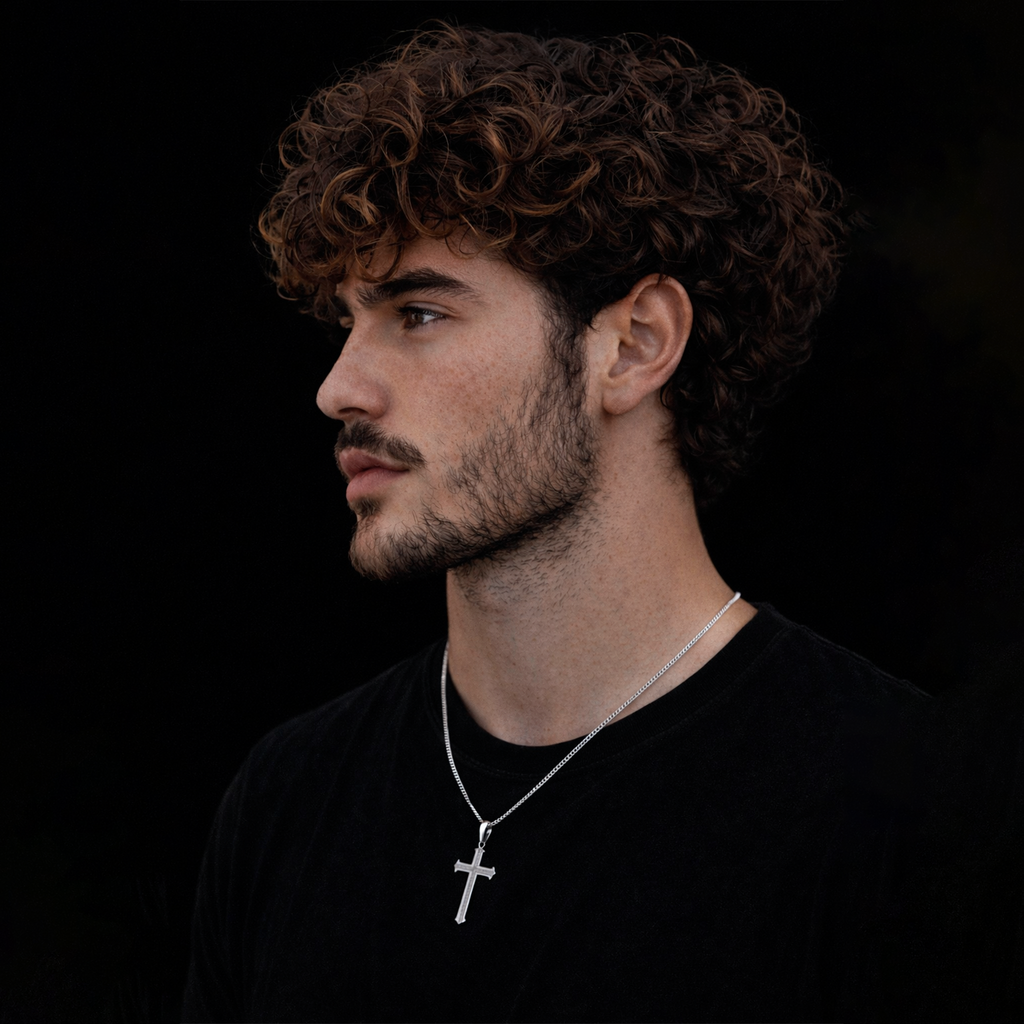 Bold Cross (Silver) Necklace 