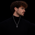 Bold Silver Cross Necklace