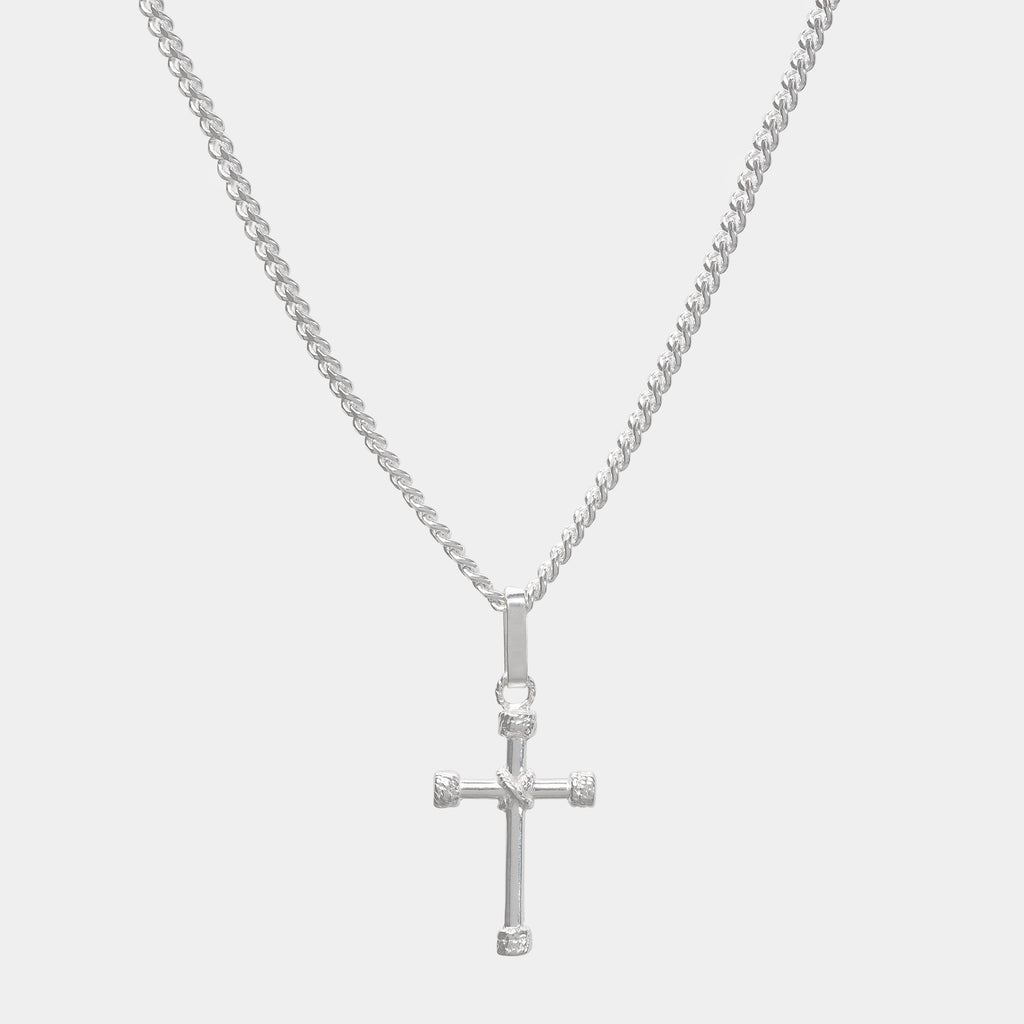 Rope Cross (Silver) Necklace