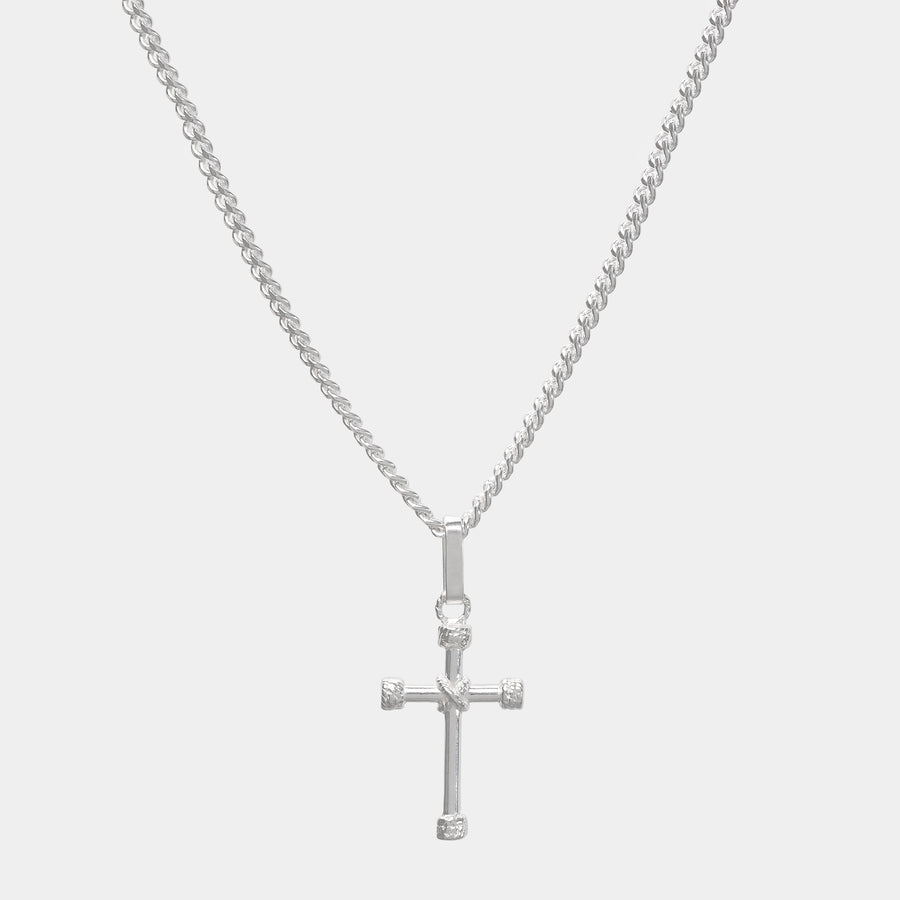 Rope Cross (Silver) Necklace