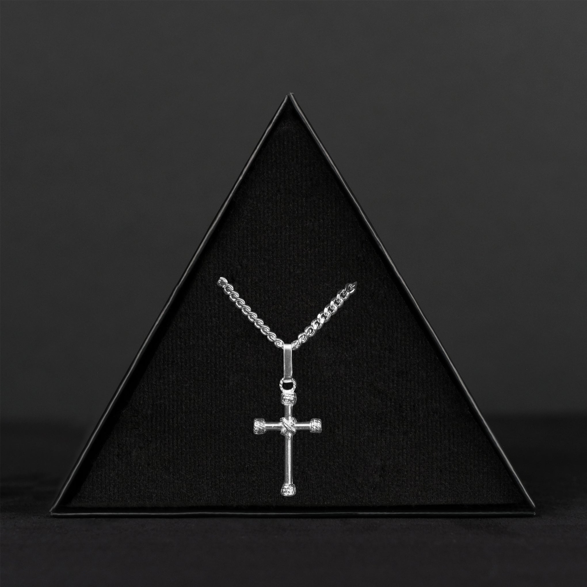 Rope Cross (Silver) Necklace