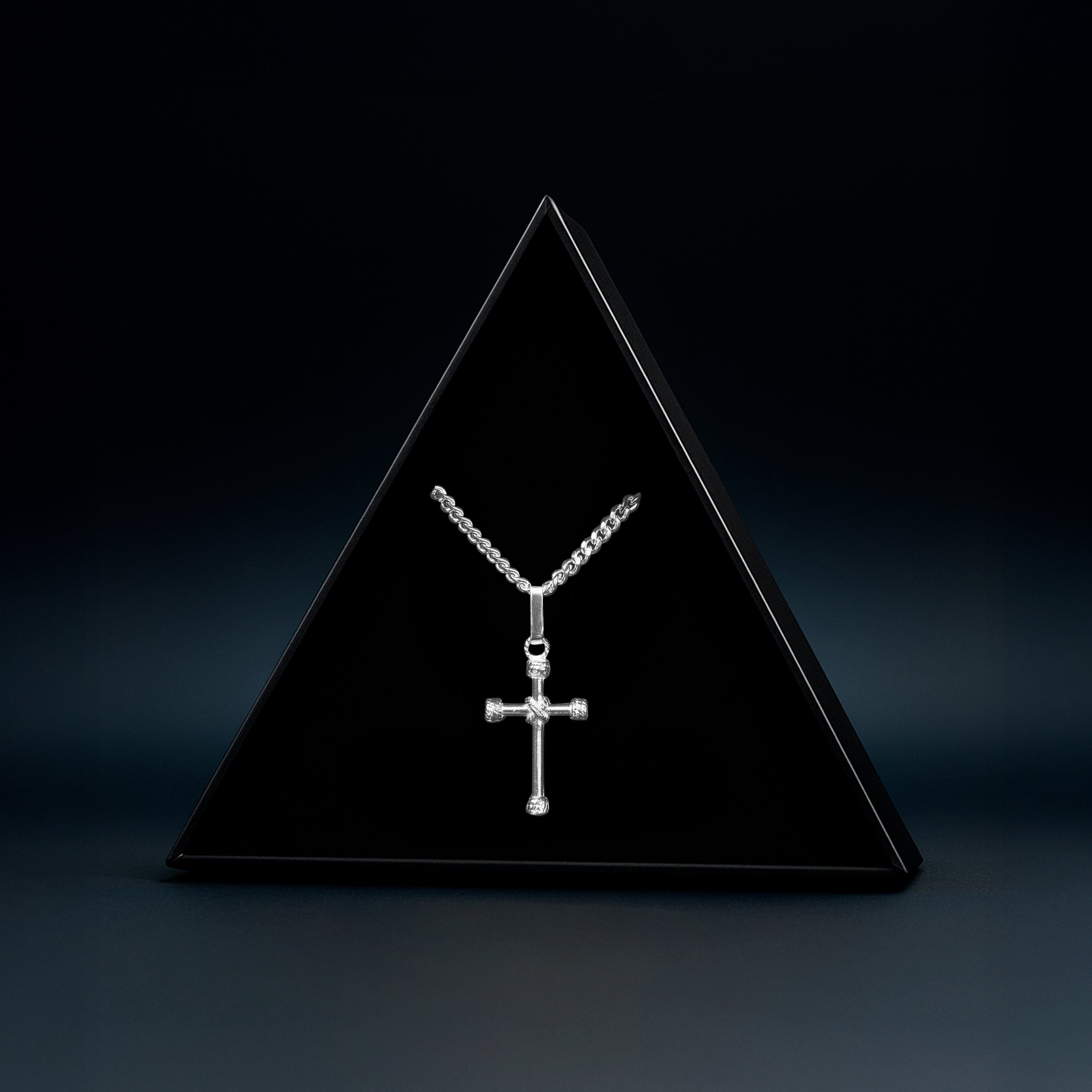 Rope Cross (Silver) Necklace