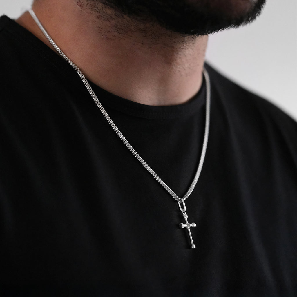 Rope Cross (Silver) Necklace