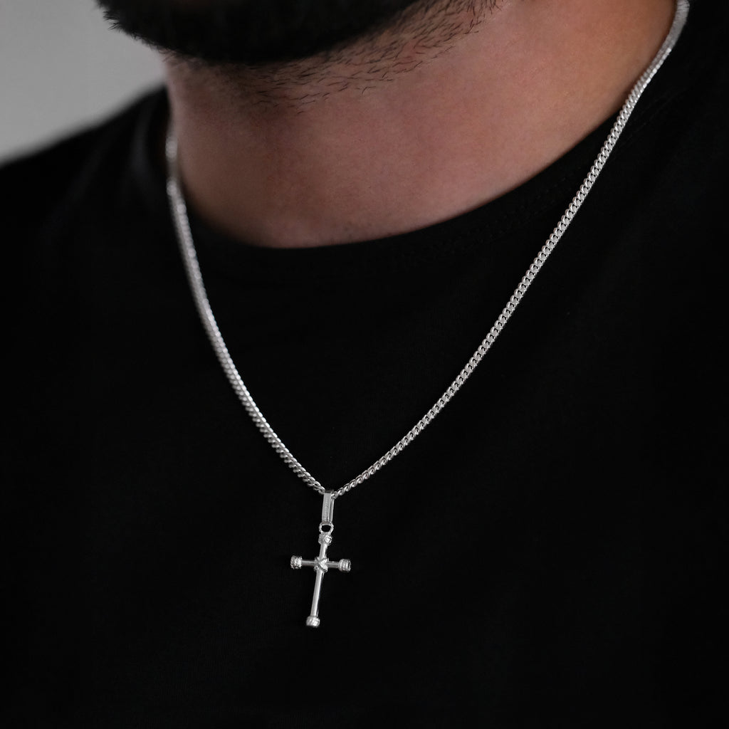 Rope Cross (Silver) Necklace