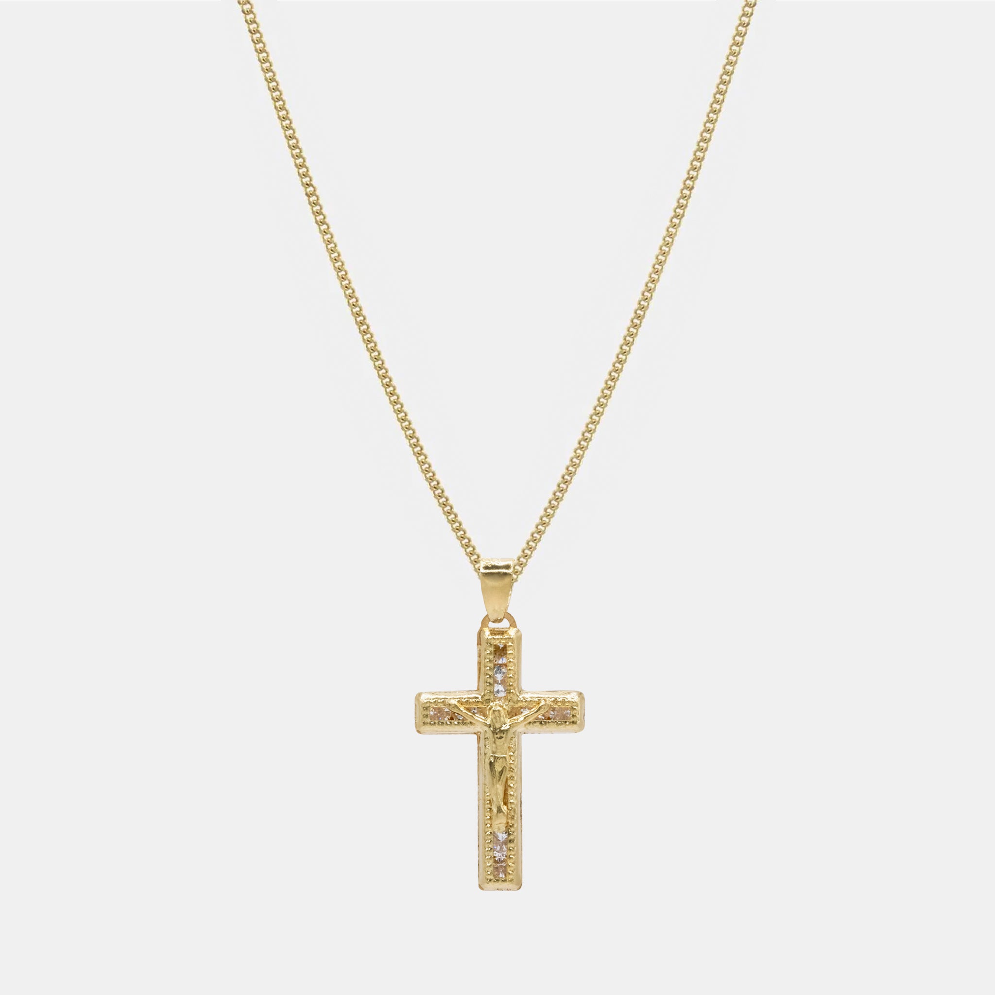 Golden Cross (Solid Gold) Necklace