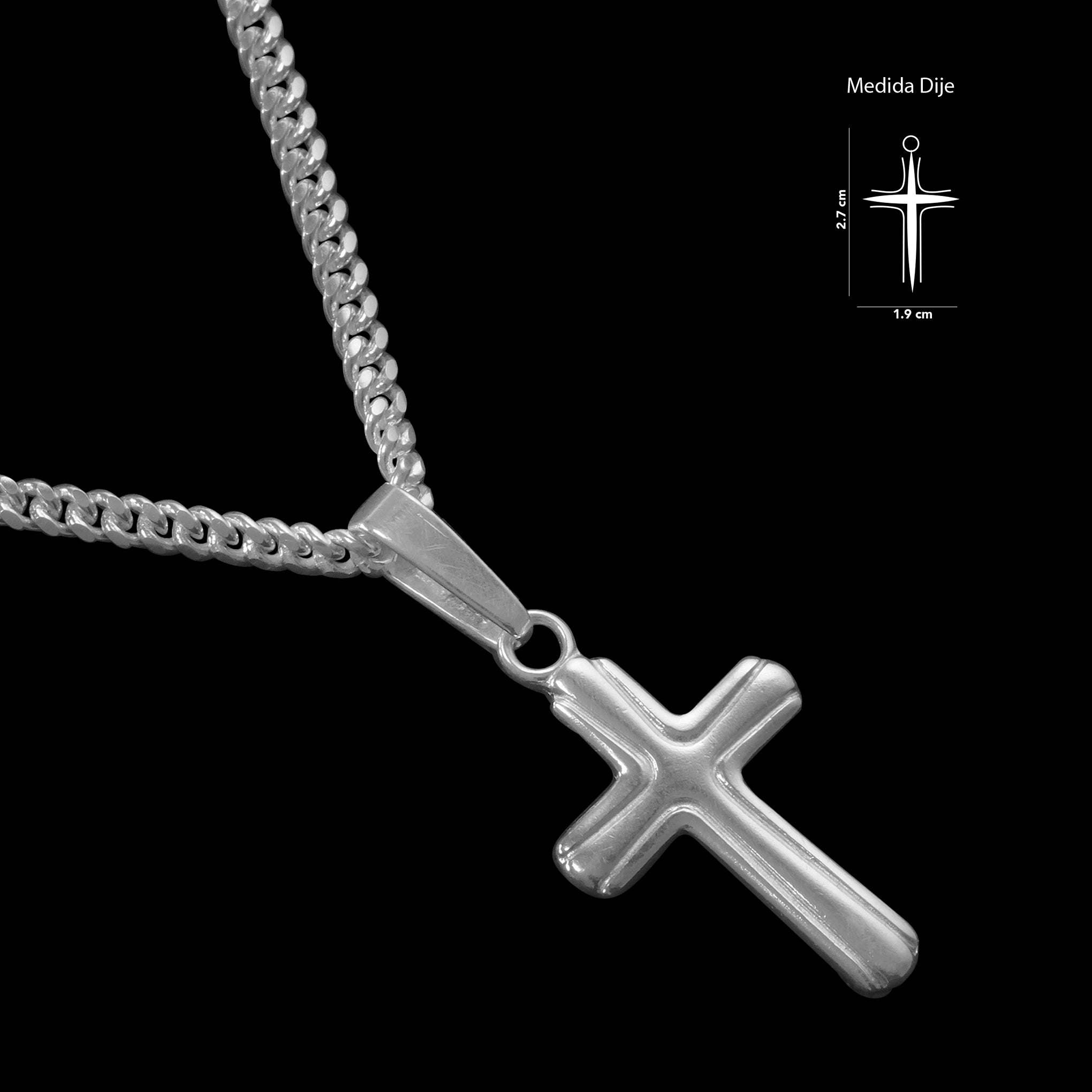 Latin Cross (Silver) Necklace