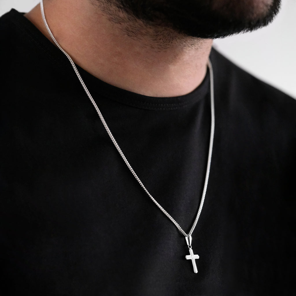 Latin Cross (Silver) Necklace