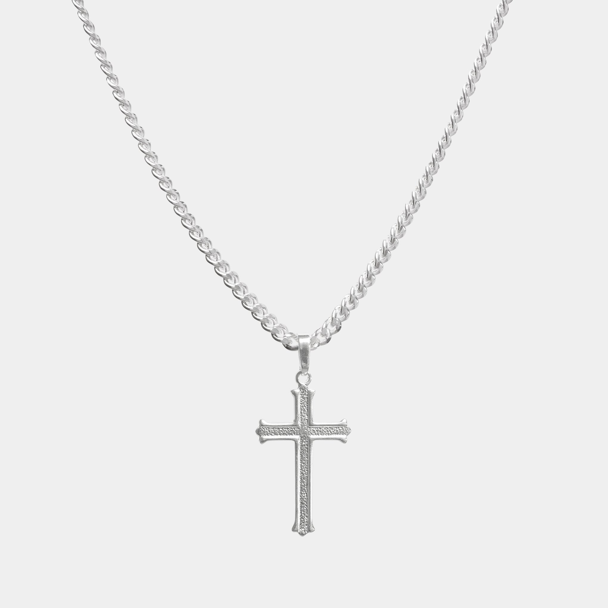 Bold Cross (Silver) Necklace 