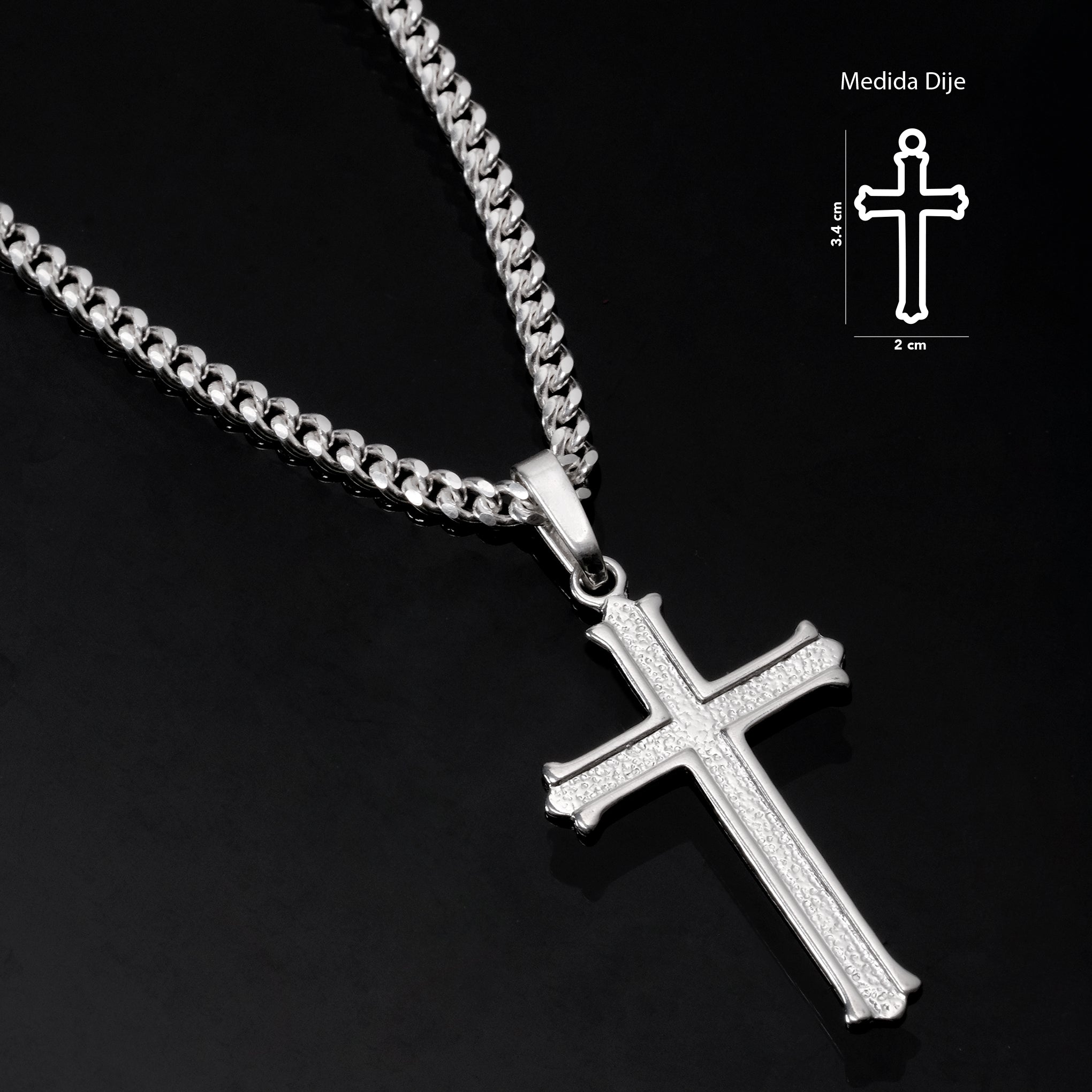 Bold Cross (Silver) Necklace 