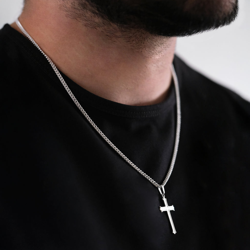 Bold Cross (Silver) Necklace 
