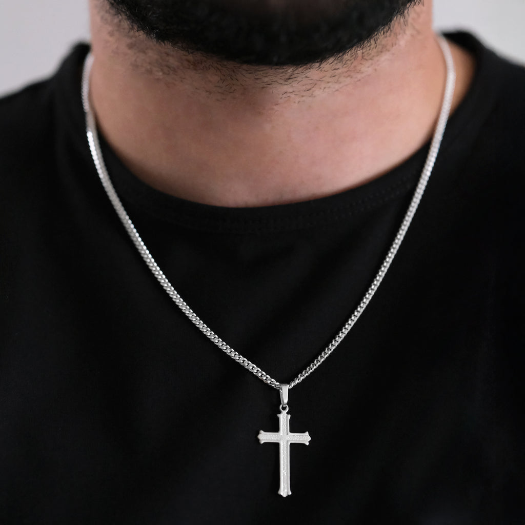 Bold Cross (Silver) Necklace 