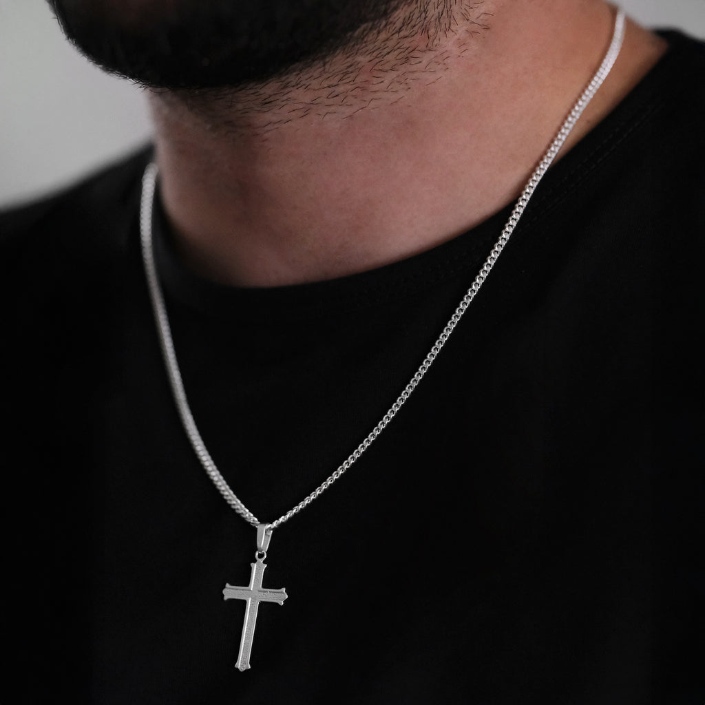 Bold Cross (Silver) Necklace 