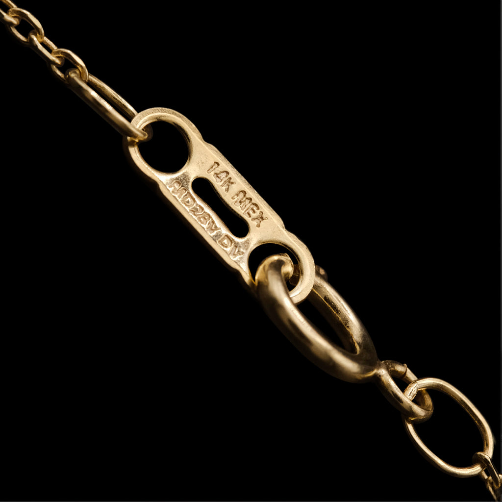 Crystal Cross (Solid Gold) Necklace