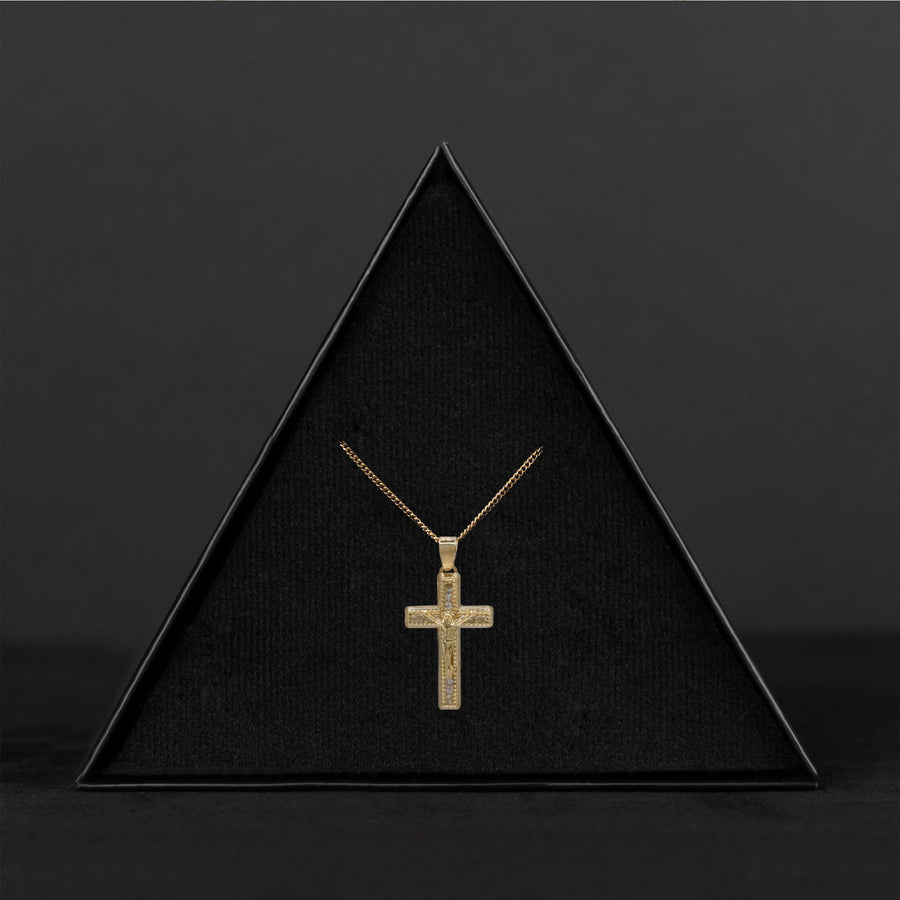 Golden Cross (Solid Gold) Necklace