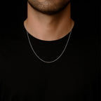 1mm Silver Cuban Link Chain