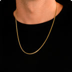 14K Solid Gold 2mm Cuban Link Chain