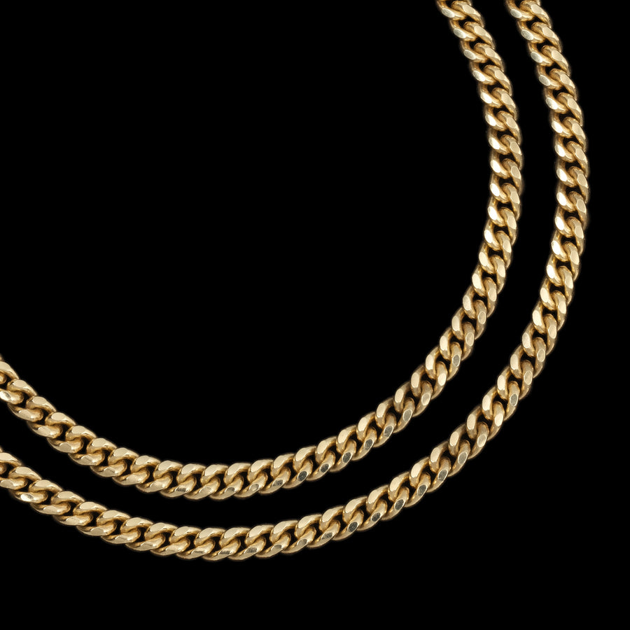 Cuban Link Set 3mm (Solid Gold)