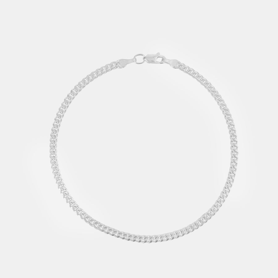 3mm Silver Cuban Link Bracelet