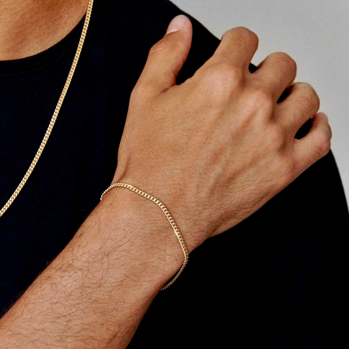 Solid Gold 3mm Cuban Link Bracelet