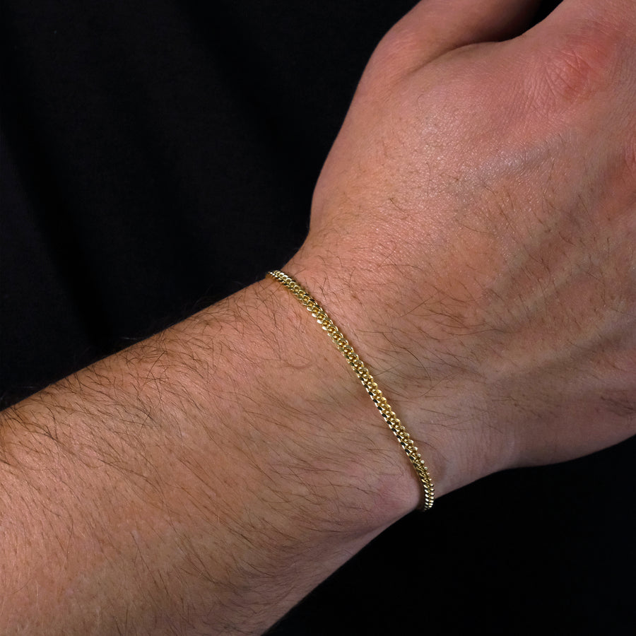 Cuban Link 3mm (Solid Gold) Bracelet