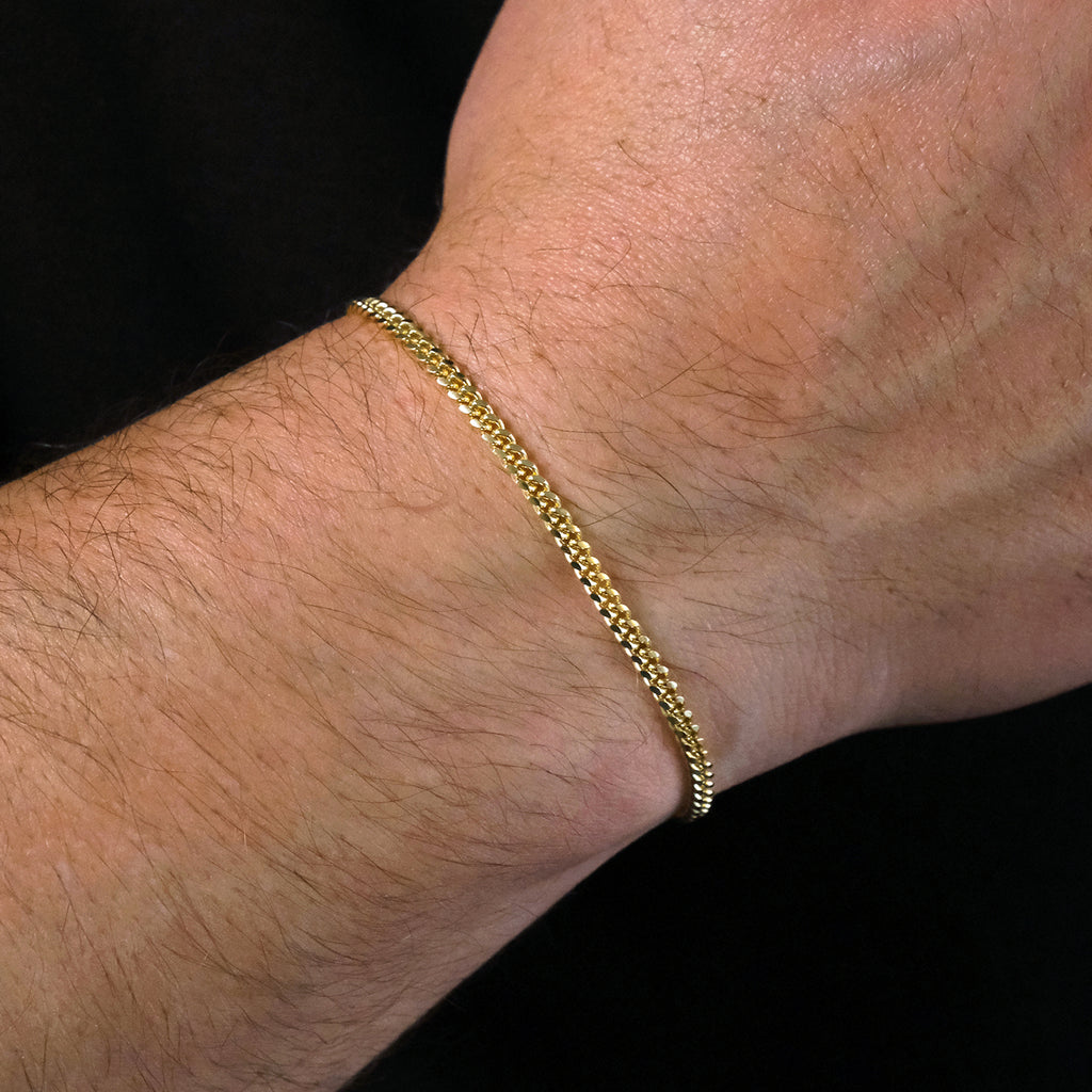 Cuban Link 3mm (Solid Gold) Bracelet