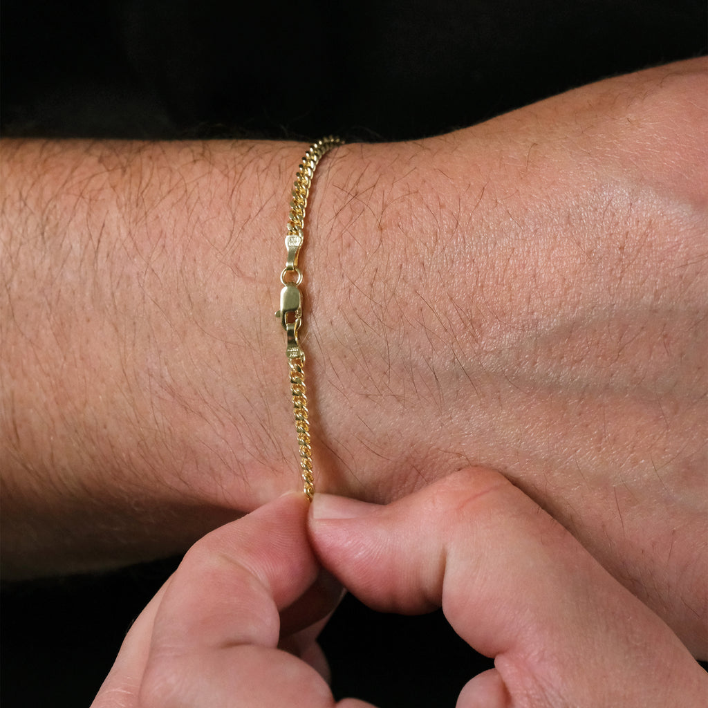 Cuban Link 3mm (Solid Gold) Bracelet