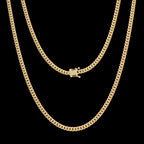 Cuban Link 4mm Box Clasp (Solid Gold) Chain