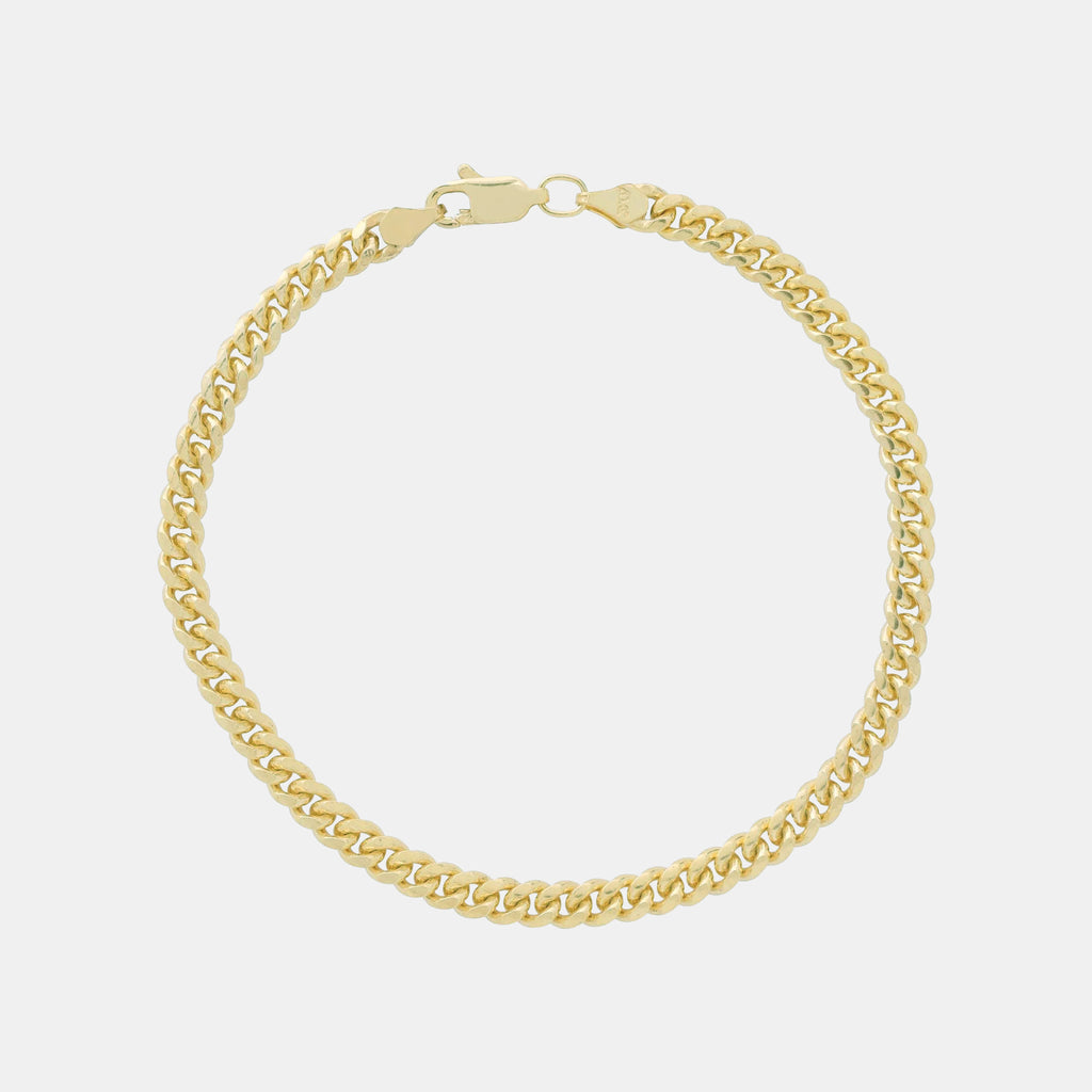 Cuban Link 4mm (Solid Gold) Bracelet