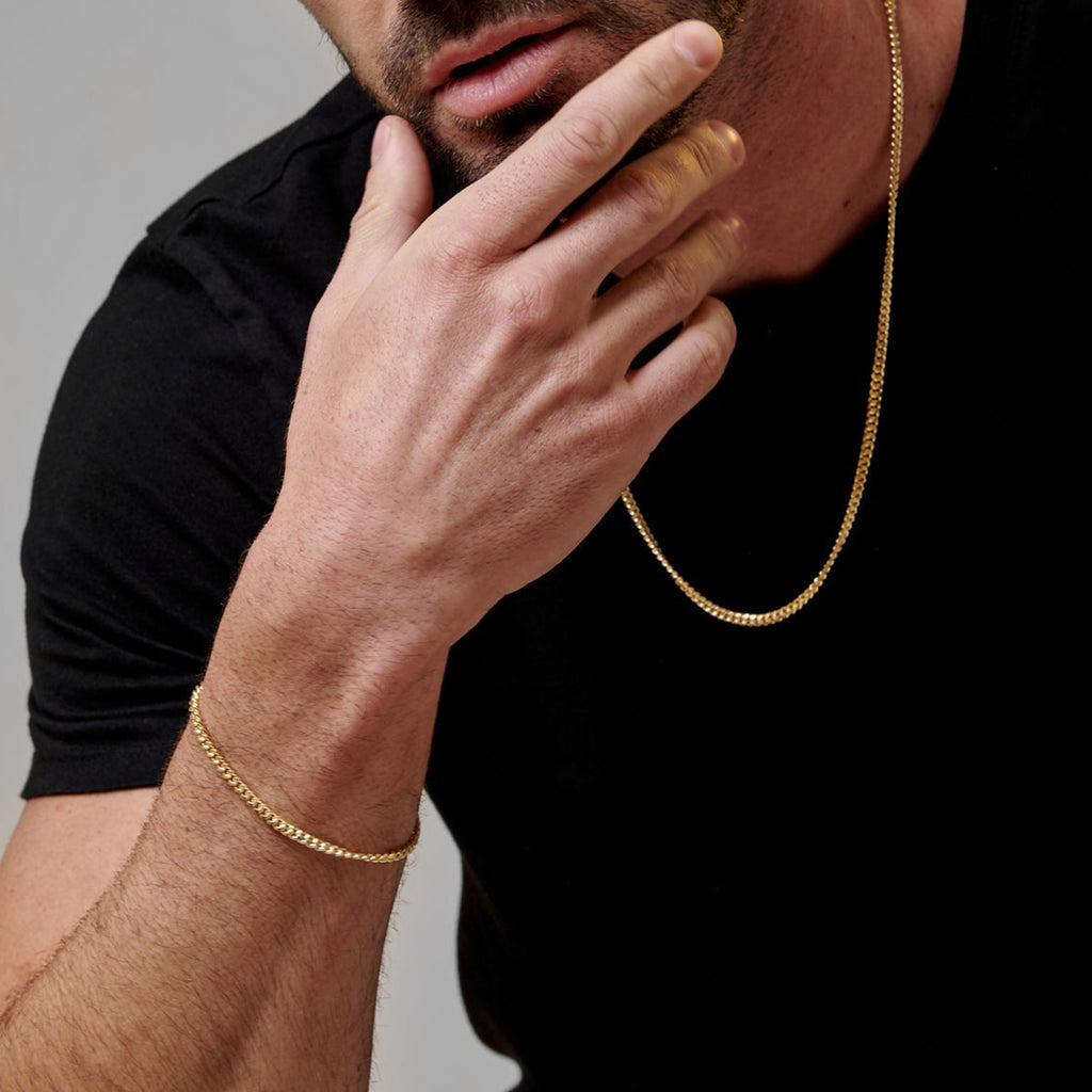 Cuban Link 4mm (Solid Gold) Bracelet