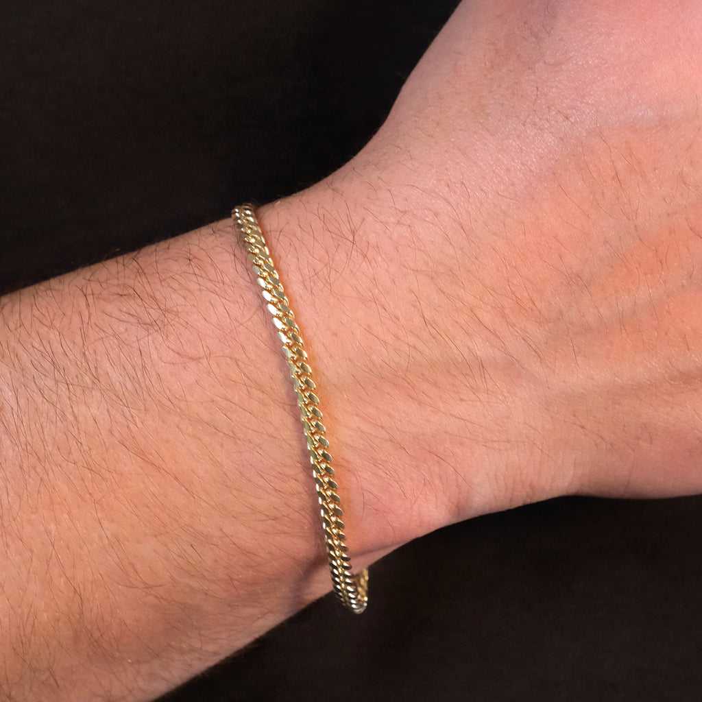Cuban Link 4mm (Solid Gold) Bracelet