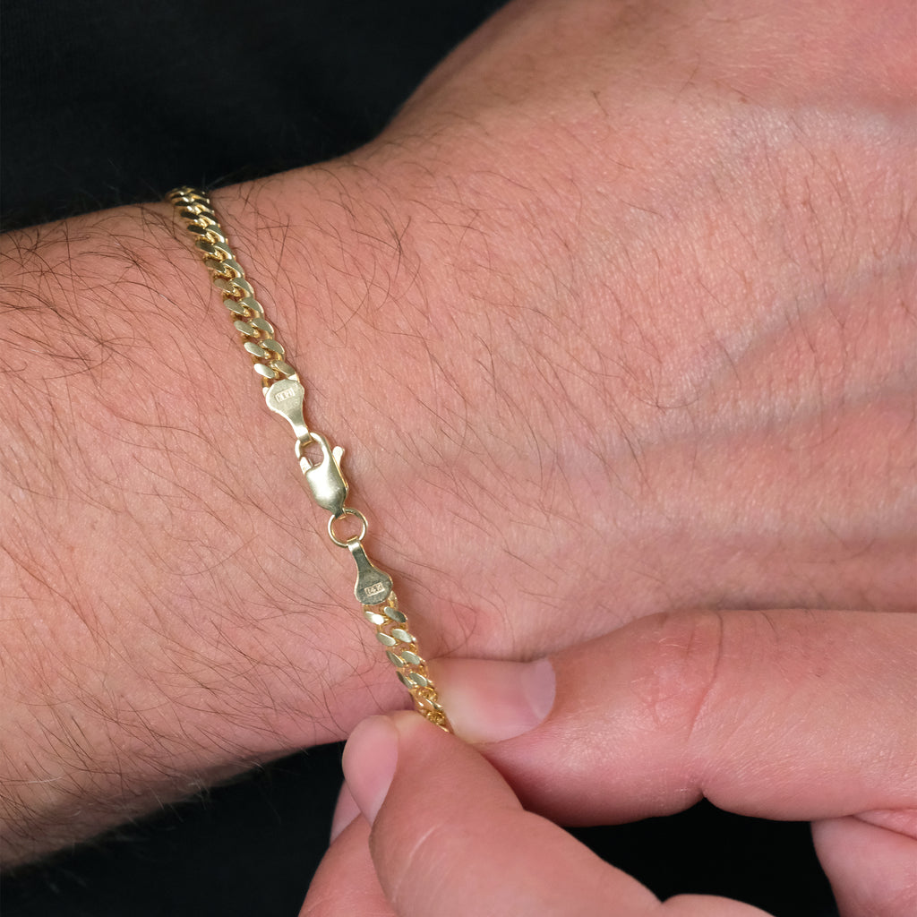 Cuban Link 4mm (Solid Gold) Bracelet
