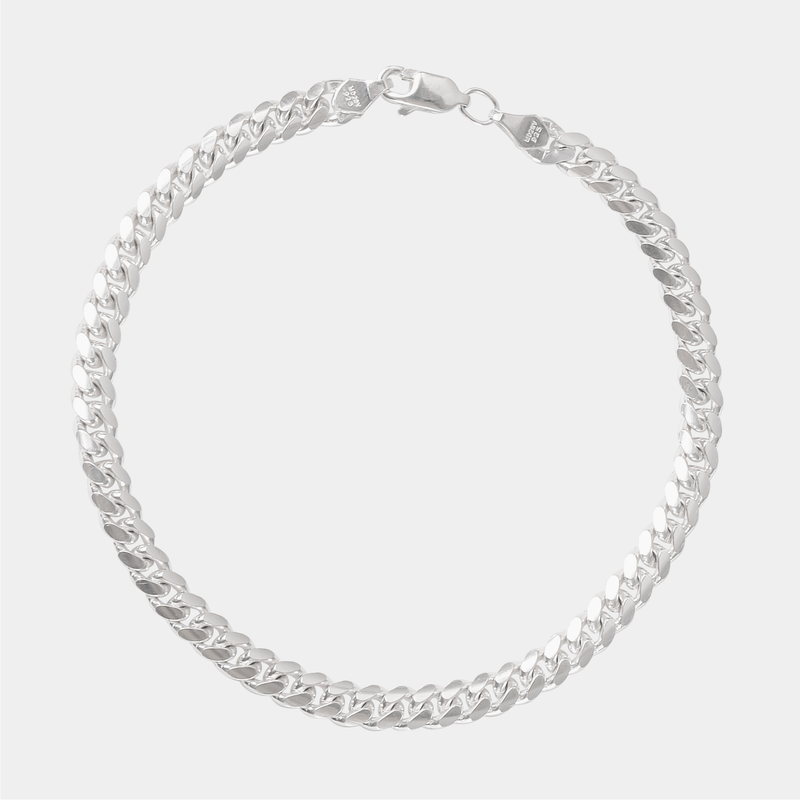 5mm Sterling Silver Cuban Link Bracelet