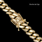 8mm Solid Gold Cuban Link Bracelet