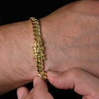 8mm Solid Gold Cuban Link Bracelet