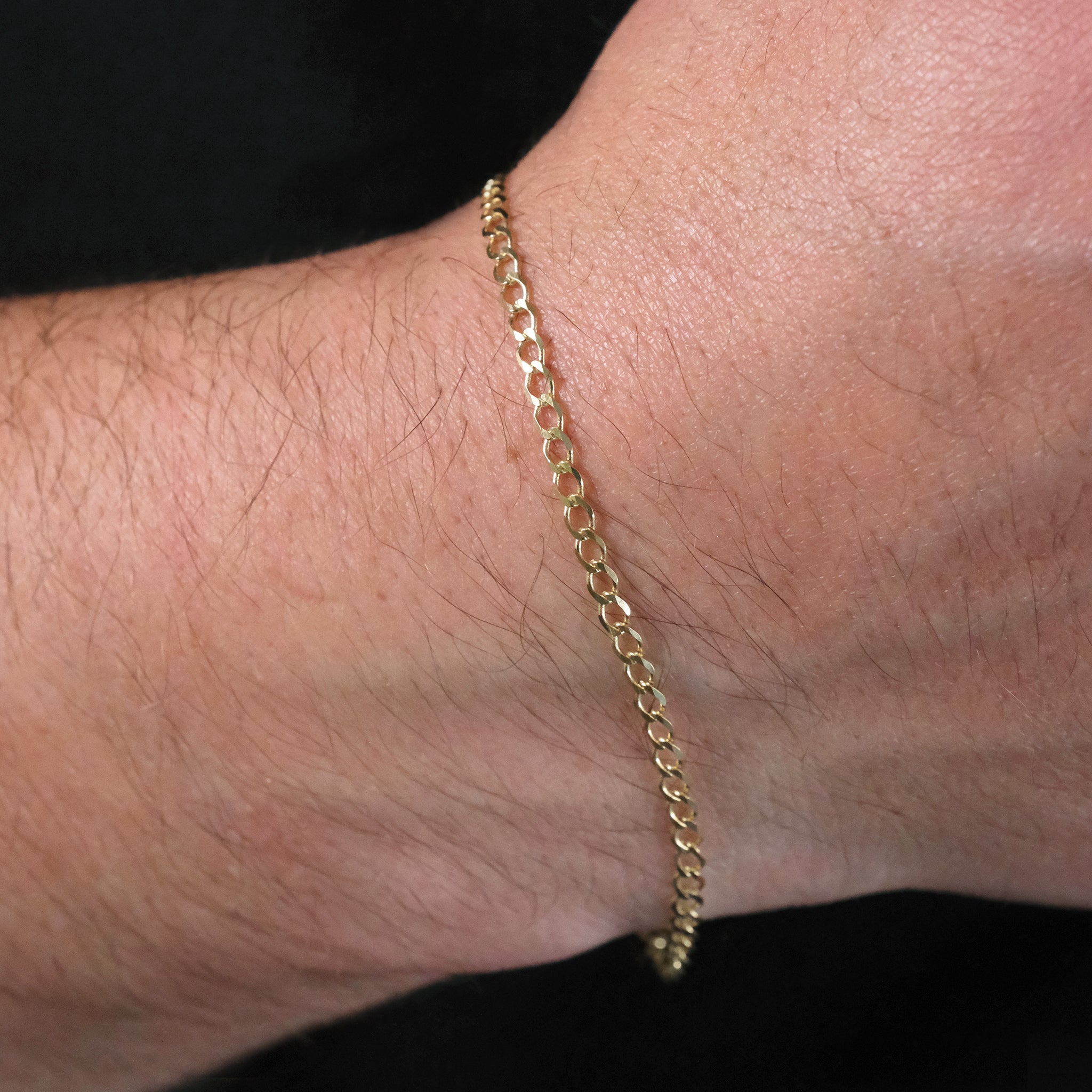 Curb 2mm (Solid Gold) Bracelet