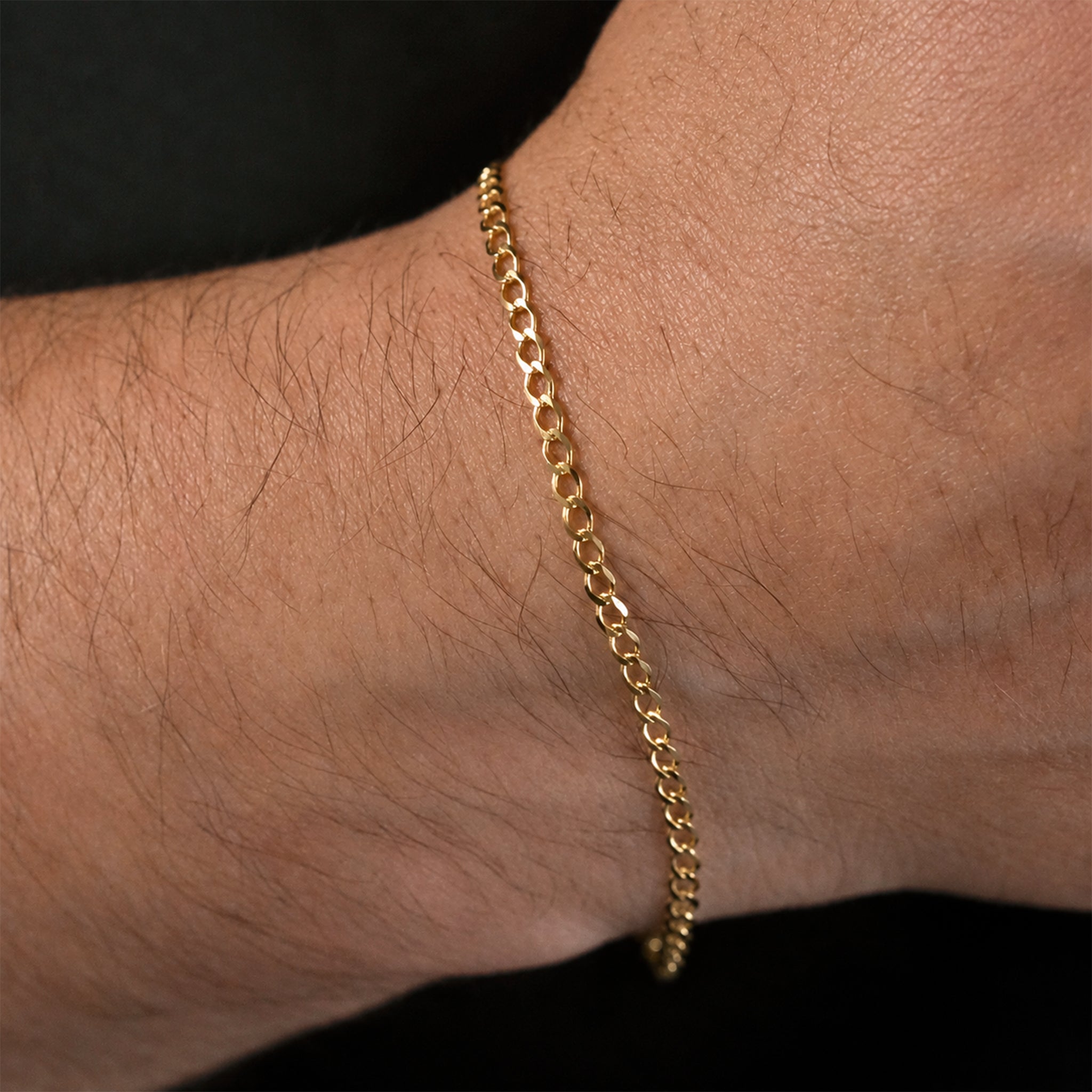 Curb 2mm (Solid Gold) Bracelet