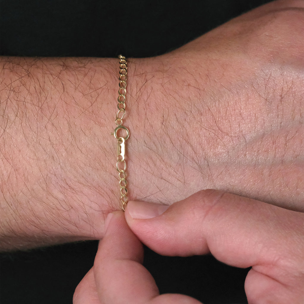 Curb 2mm (Solid Gold) Bracelet