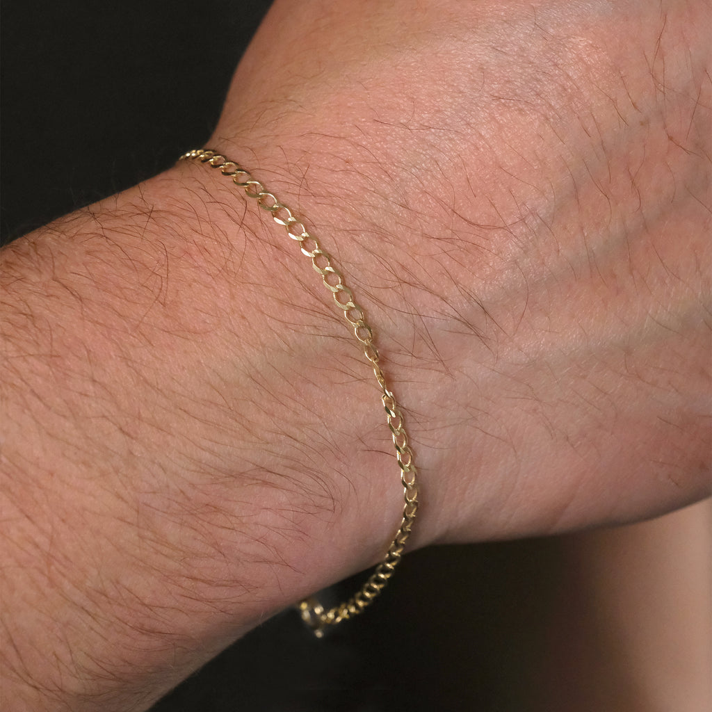 Curb 2mm (Solid Gold) Bracelet