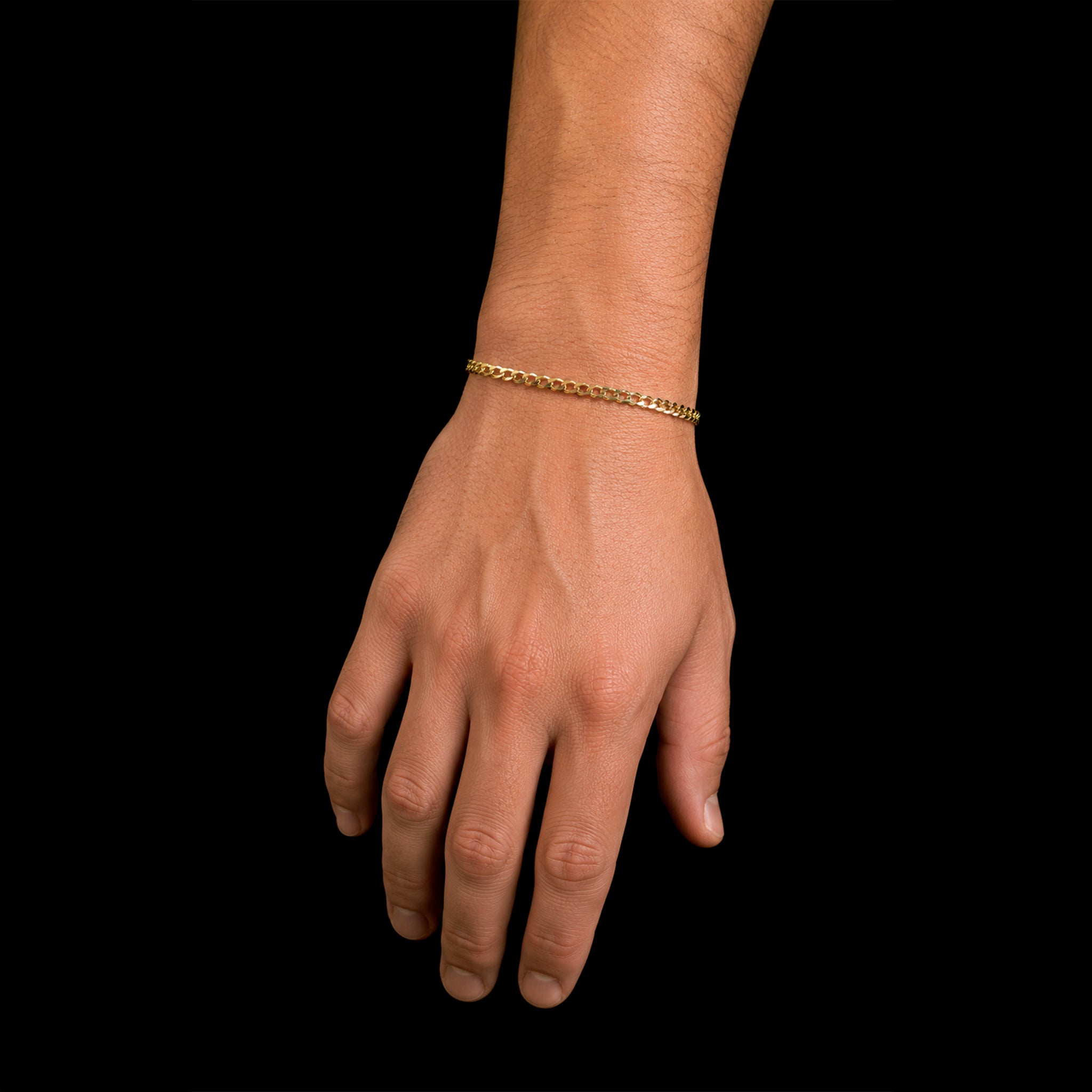 Curb 3mm (Solid Gold) Bracelet