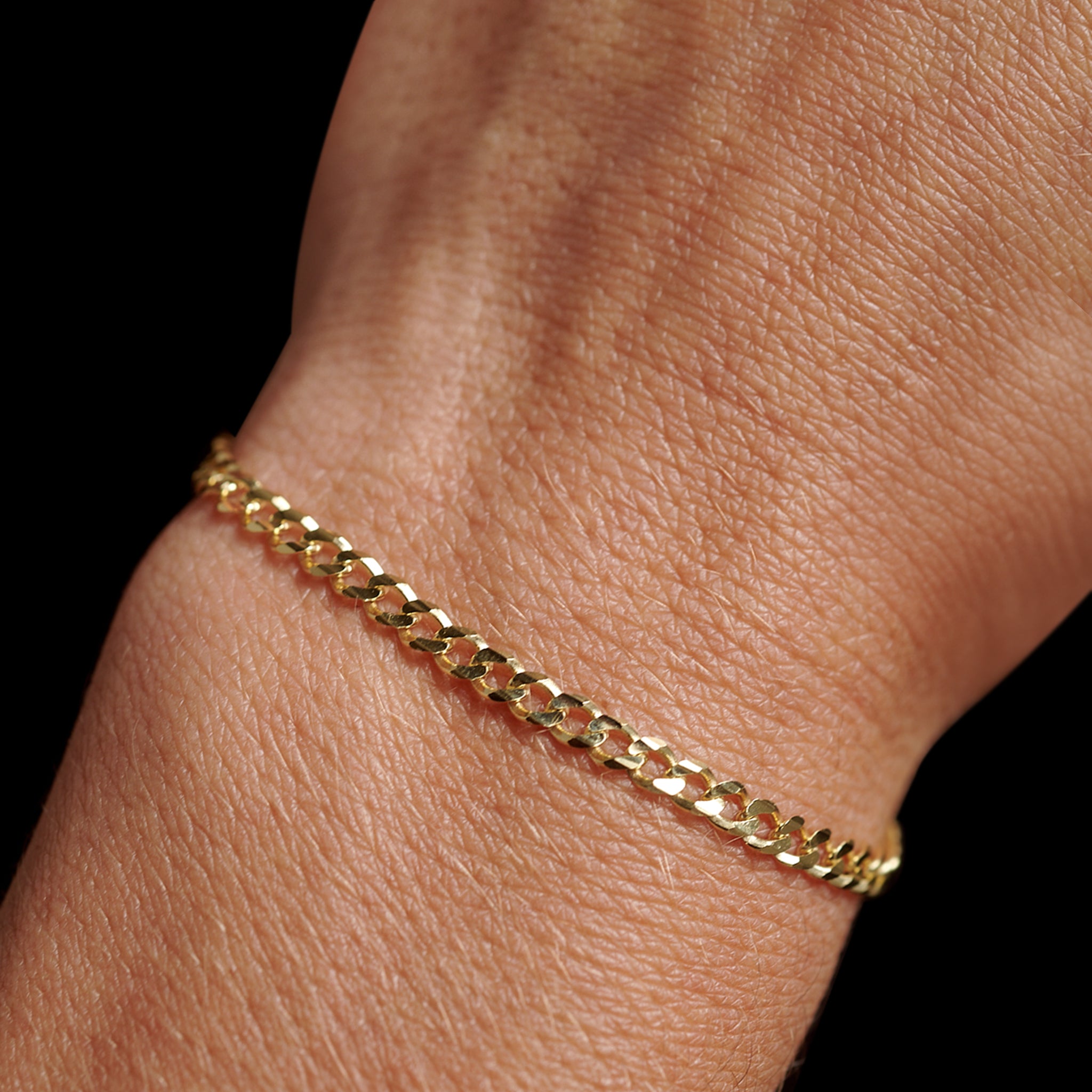 Curb 3mm (Solid Gold) Bracelet