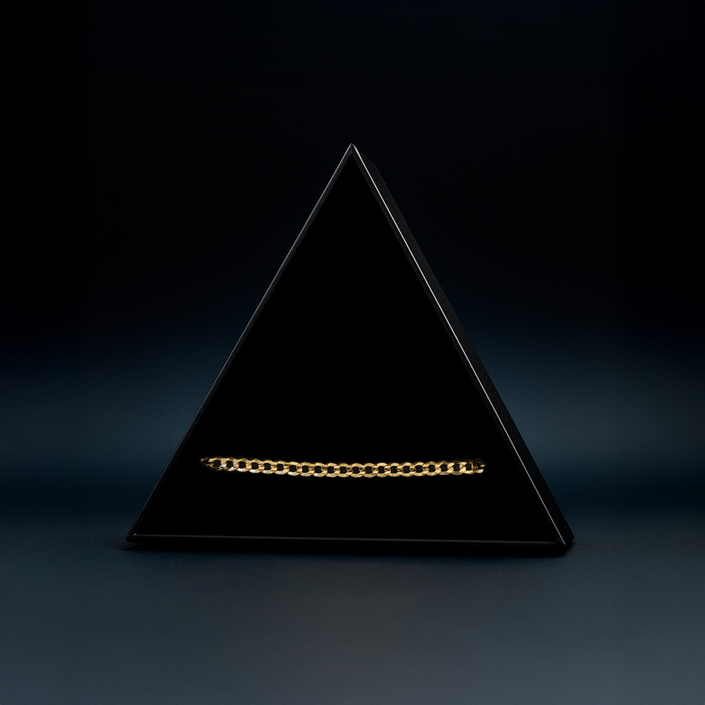 Curb 4mm (Solid Gold) Bracelet