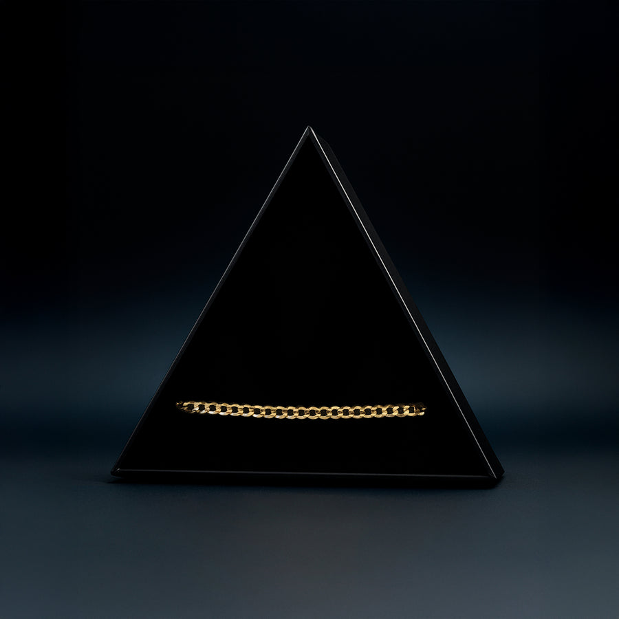 Curb 4mm (Solid Gold) Bracelet