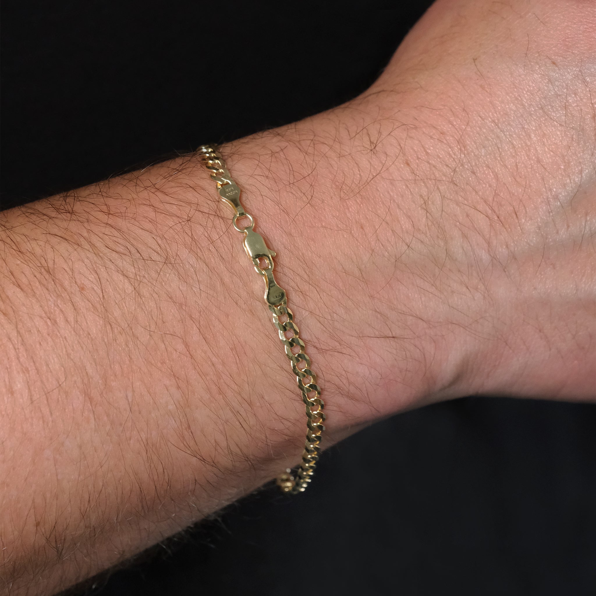 Curb 4mm (Solid Gold) Bracelet
