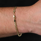 Curb 4mm (Solid Gold) Bracelet