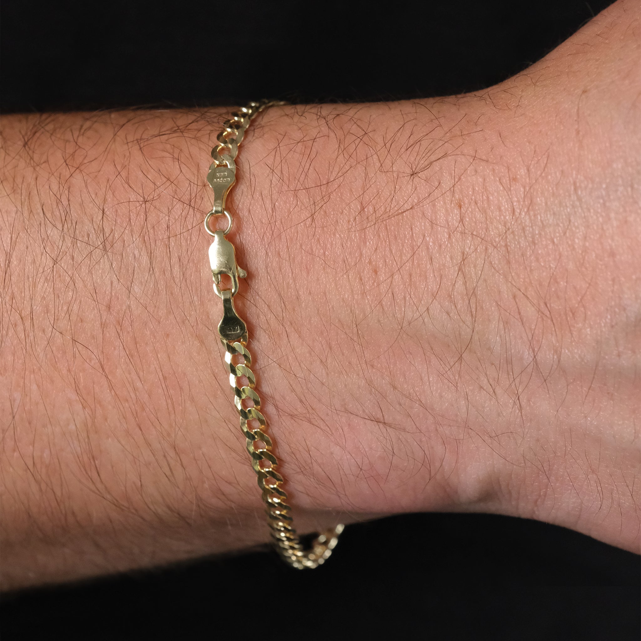 Curb 4mm (Solid Gold) Bracelet