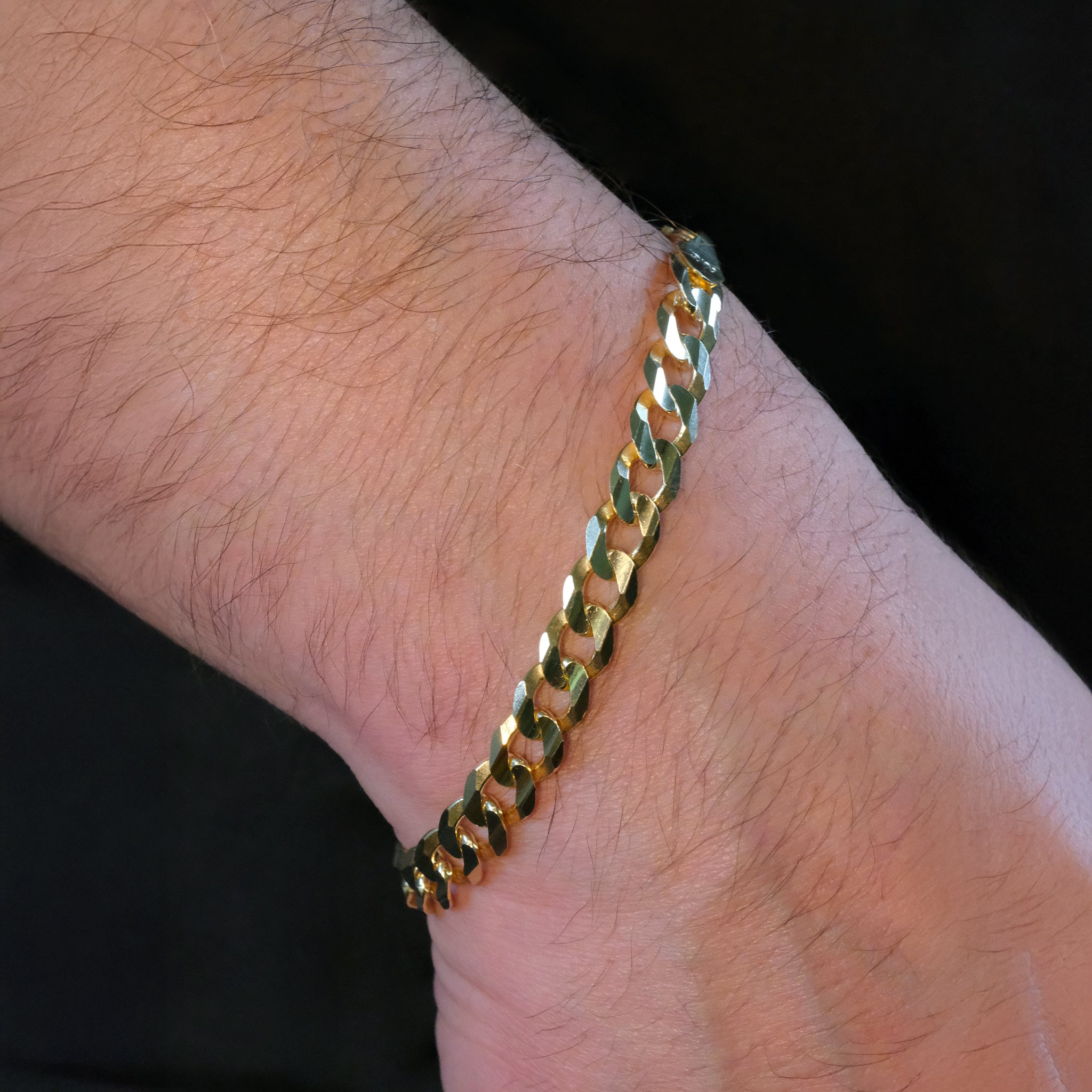 Curb 8mm (Solid Gold) Bracelet