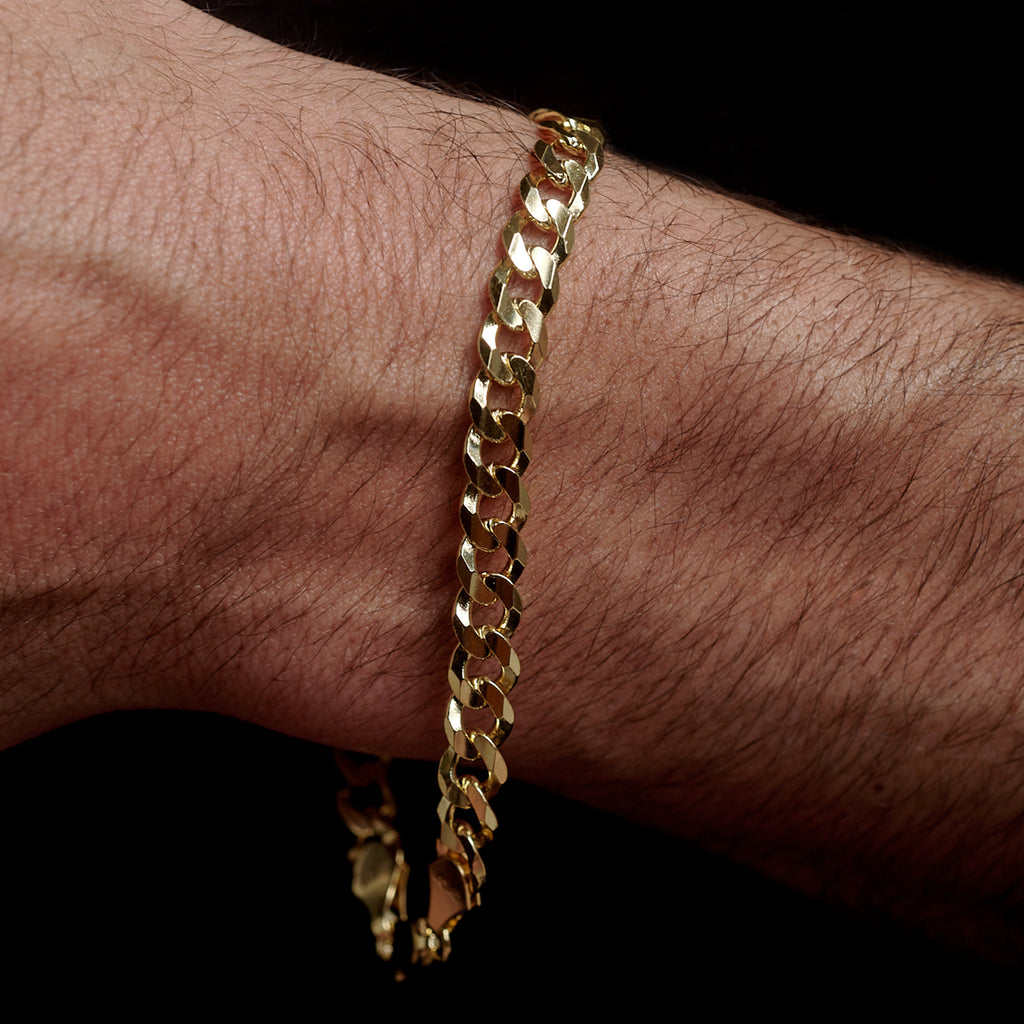 Curb 8mm (Solid Gold) Bracelet